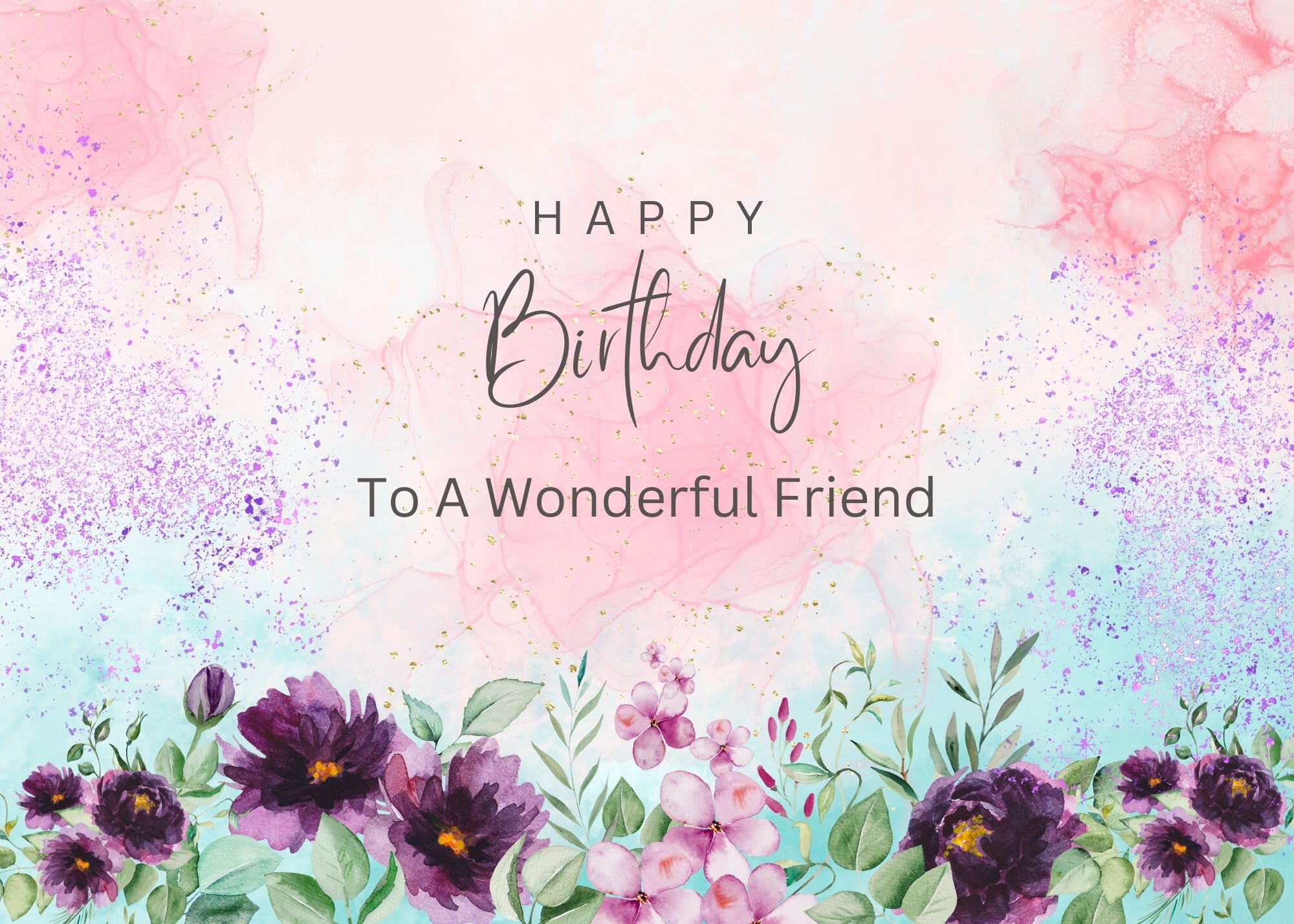 Special Friend Printable Happy Birthday Card, Digital Card, Instant