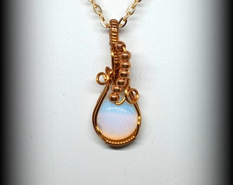 Mini Opalite Pendant Necklace (a2)