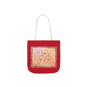 Floral Nachhaltige Tote, Praktische Umhängetasche in 3 Größen, Tolles Geschenk