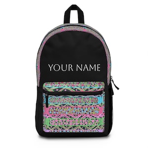 Vibrant Backpack, Colorful Bag, Funky Rucksack, Fun School Knapsack, Pop Art Pack