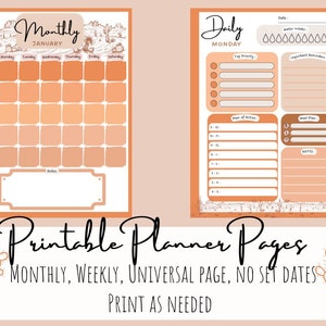 Printable Planner | Western Planner | Instant Download | Western Planner | Digitial Download | 8.5x11