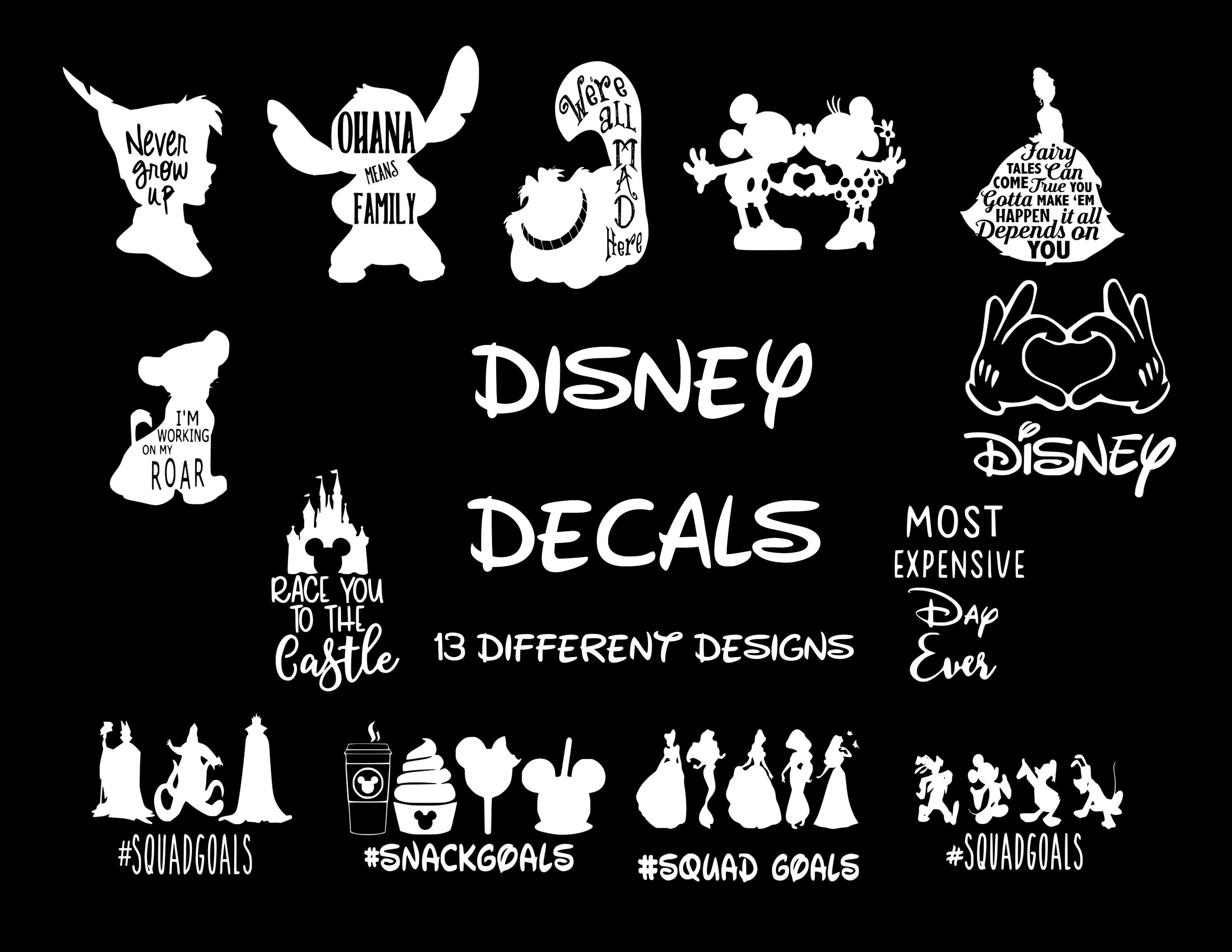 Disney Decal Permanent Decal Disney Laptop Decal Etsy Ireland