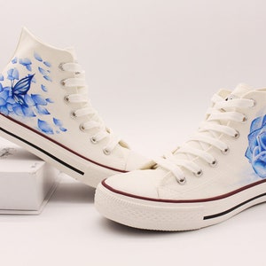 Zapatos de diseño pintados a mano, zapatos pintados personalizados de alta calidad, zapatillas de deporte dibujadas a mano con garabatos de individualidad de encaje informal, regalo de cumpleaños personalizado