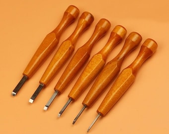 Set met houten rubberen stempels | Precisiegereedschappen voor prentkunst en houtbewerking