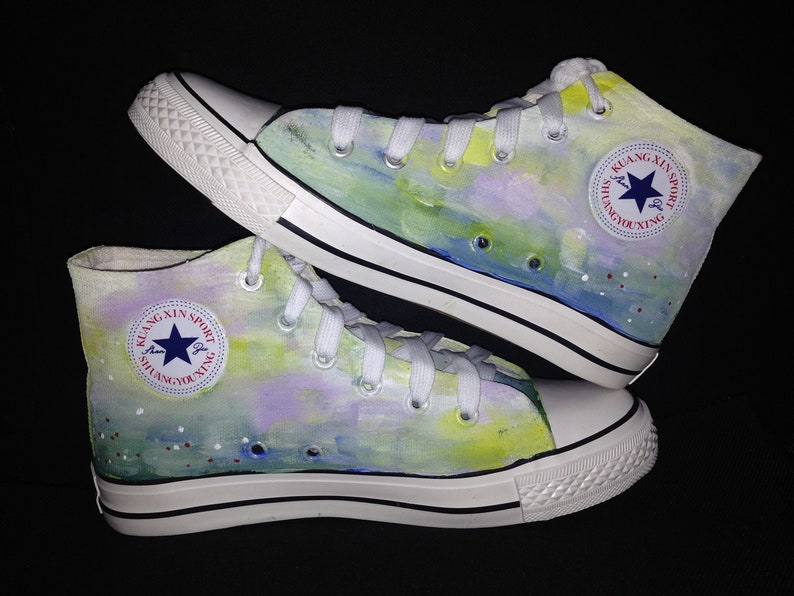 Hand Painted Girl Canvas Shoes,Hi top custom painted shoes,Casual Lace Individuality Doodle Hand Drawn sneakers,custom birthday gift