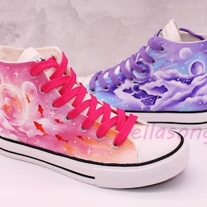 Handgemalte Personality Design Schuhe,Individuelle High Top Schuhe,Individualität Doodle Hand gezeichnet Sneakers,Geburtstagsgeschenk