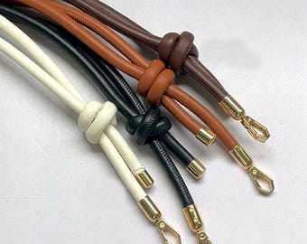 DIY Bag Replacement Strap | 68cm Knotted Leather Shoulder Strap with Gold Hardware