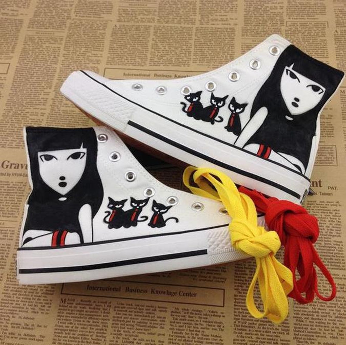 Simple Girl Painted Converse Custom ShoesHand Painted | Etsy