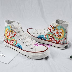Hand Painted Personality Shoes,Casual High top Custom Painted Flat Shoes,Lace Individuality Doodle Hand Drawn sneakers,birthday gift