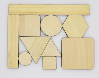 Geometric Wooden Shibori Stamps | Multi-Shape Blocks for Tie-Dye & Fabric Printing Projects