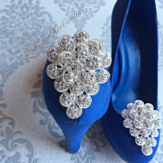 Pearl Wedding Shoe Clips: Bridal Flower Accessory