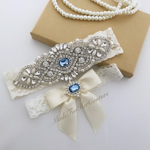 Bridal/Wedding Garter for Bride with Something Blue image 4