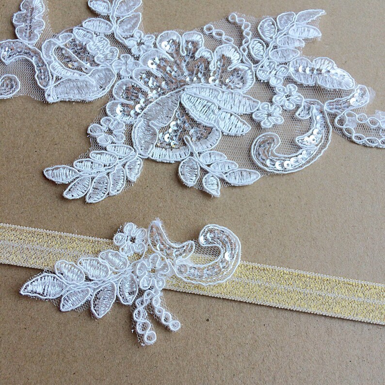 pearl lace garter set lace bridal garter Lace Wedding Garter Set Keepsake Garter set Lace Garter Vintage Garter set Ivory Lace Garter