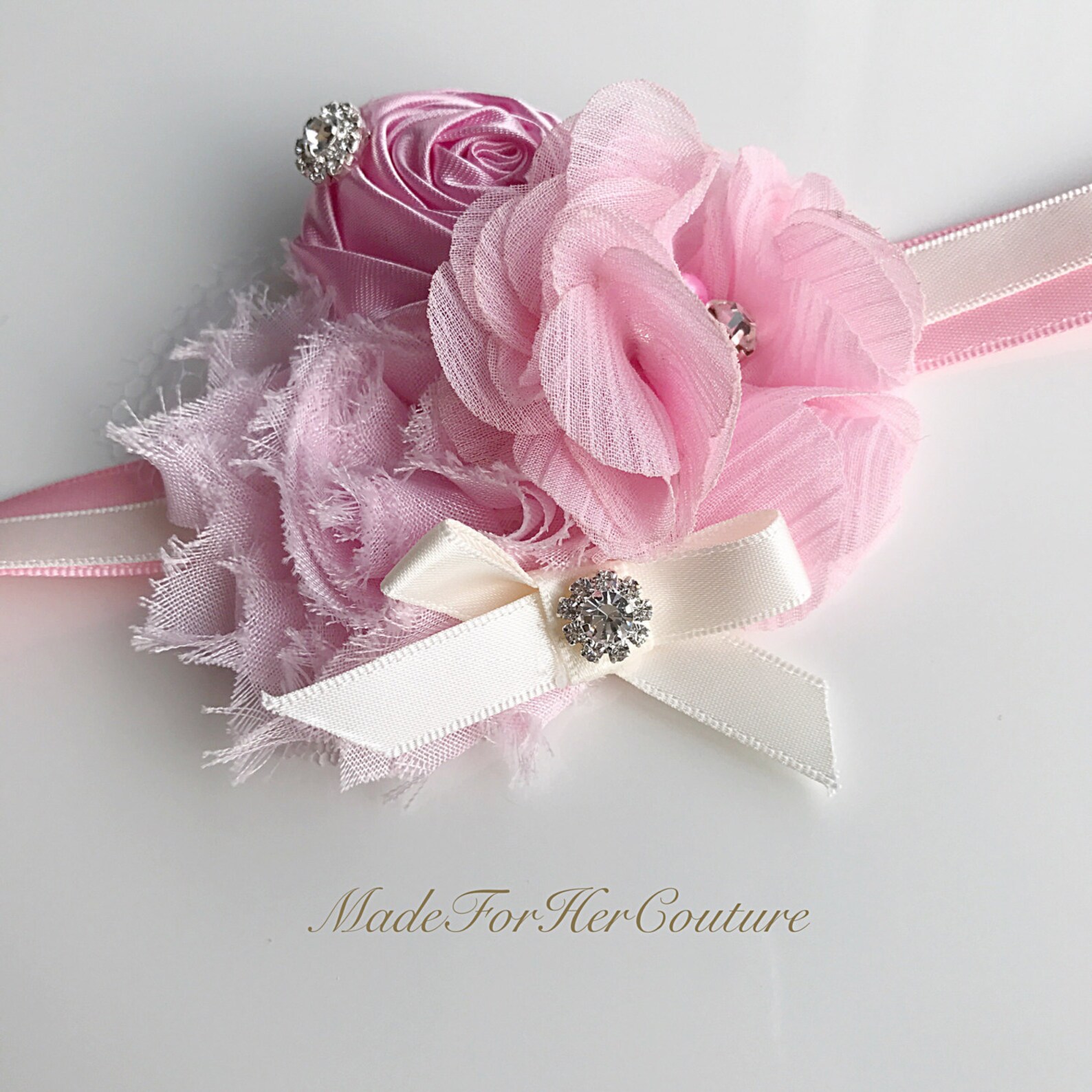 Pink Corsages Wrist Flower Wrist Corsage Wedding Corsage - Etsy
