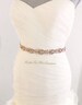 MadeForHerCouture - Opal Wedding Belt Rose Gold, Wedding Dress Belt, Bridal Belt, Crystal Belt, Thin Bridal Sash, Bridesmaid Belt, 