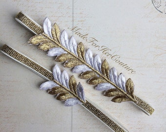 Gold Lace Wedding Garter Set: Embroidered Bridal Garters