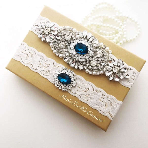 Wedding Garter, Bridal Garter, Garter for wedding, wedding garter teal, teal wedding garter, teal garters for wedding