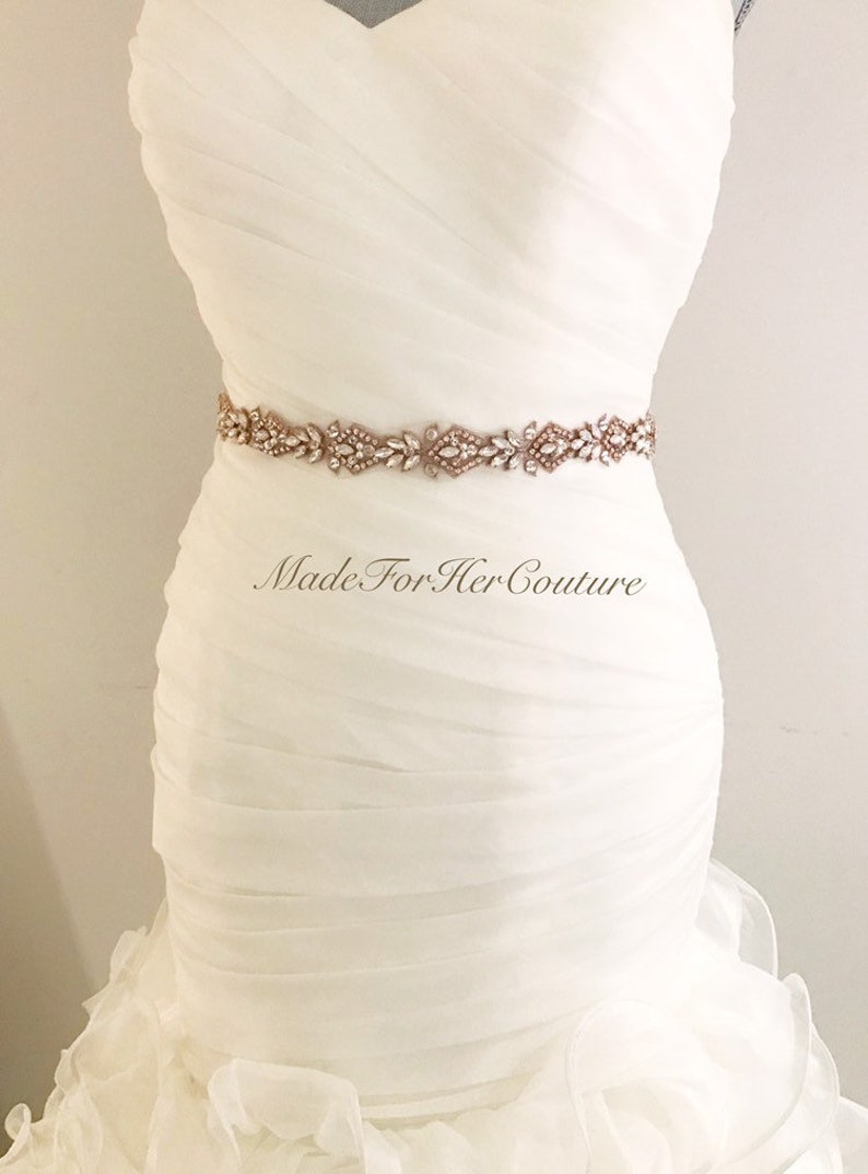 rose gold sash for dress