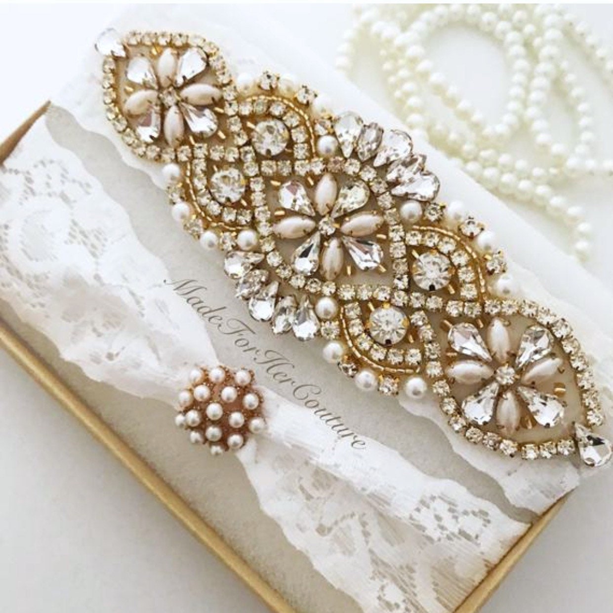 Gold Wedding Garter Bridal Garter Set Gold Garter Set Etsy