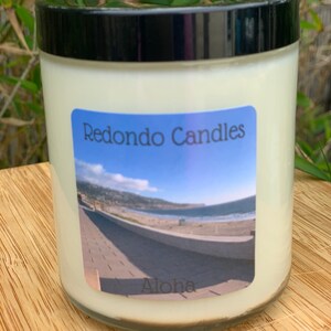 8 oz. Ylang Ylang Scented Vegan Soy Wax Handmade Candle with Essential Oils in a Glass Jar with Lid