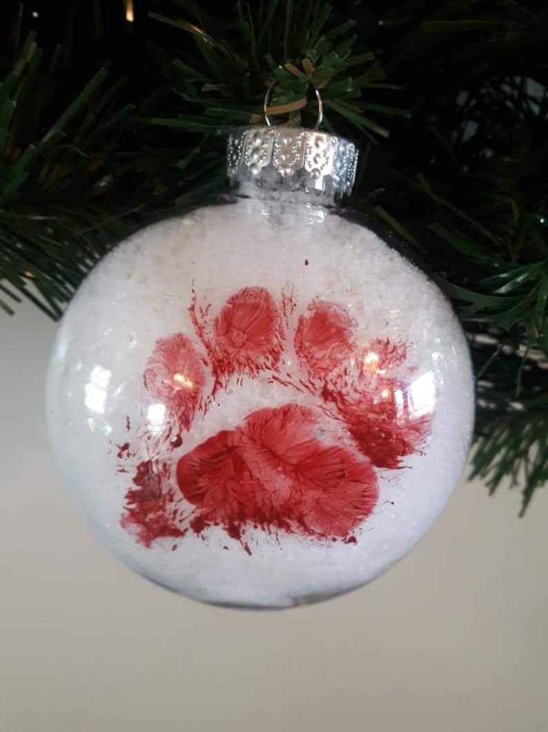small Tiger Cub paw print ornament