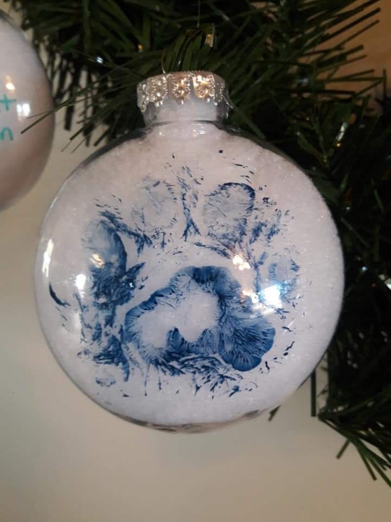 small Tiger Cub paw print ornament