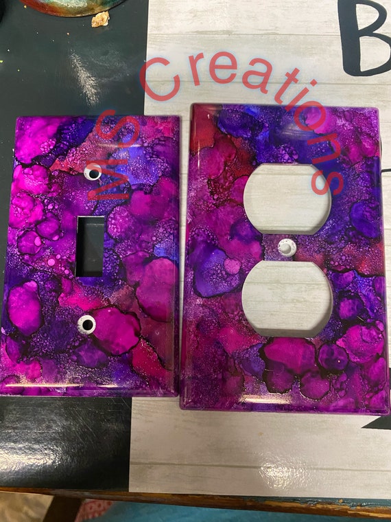 Light switch and plug in covers alcohol inks light switch and Etsy