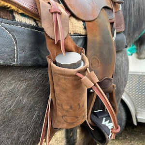 Leather Saddle Bottle Holder