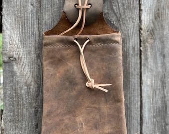Leather Saddle Bottle Holder