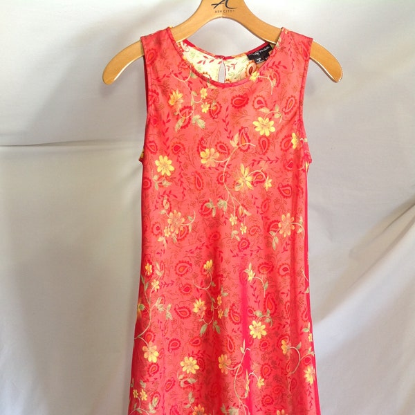 Coral Chiffon Dress - Etsy