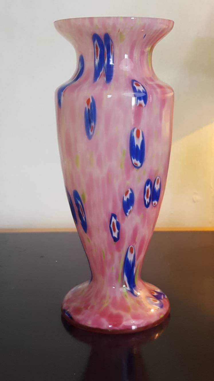 希少【ムラーノ】ガラス 花瓶　ミルフィオリ イタリア製 ヴィンテージ 希少【ムラーノ】ガラス 花瓶 ミルフィオリ イタリア製 ヴィンテージ