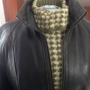 Blouson/Jacket en cuir souple pour femme vintage 1990 SZ Large