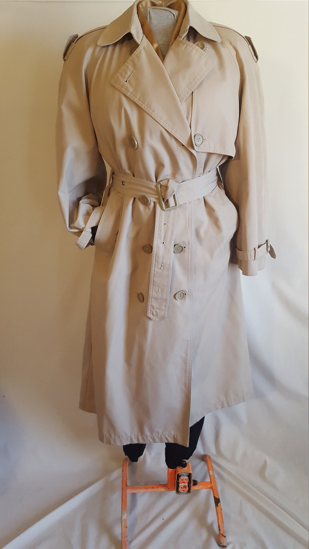 Women's All-season Trench Coat, London Towne Vintage, Size 14-M US