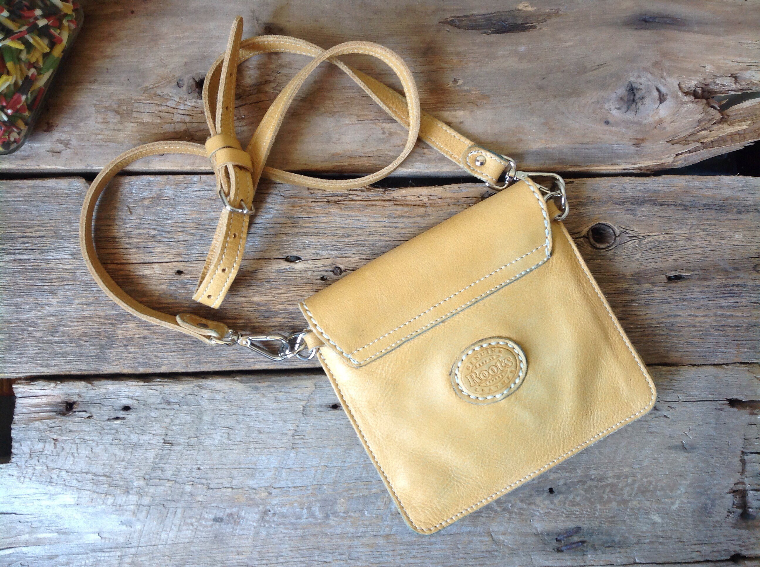 Roots vintage saddle leather shoulder bag bag Etsy