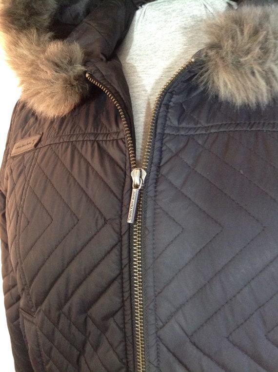 Calvin klein bomber jacket with faux fur hood new arrivals