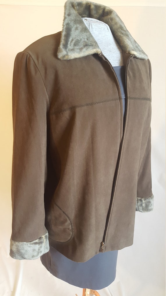 Pierre Cardin Women's Faux Suede Jacket, Sz 16, V… - image 3