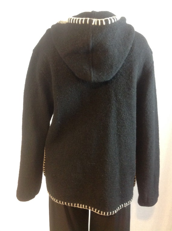 Tristan& Iseut cardigan 100% wool/vintage 1990/bl… - image 4