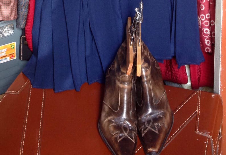 Women/'s Leather Santiags BootsSz 37CowGirlWestern BootsHandmade in ItalyAnckle SantiagsTendance 2019Streetwear