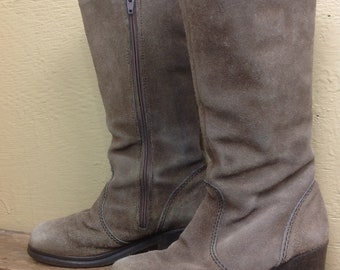 Auténticas botas vintage PAJAR de ante y piel de oveja, talla 7.5 CA-US