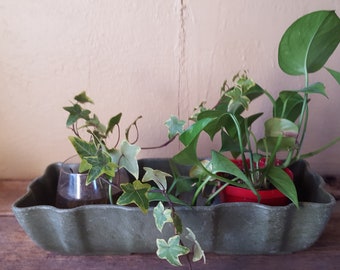 Vintage 1960s rectangular planter/cachepot, 12" x 4", by FRONTZWOOD, USA