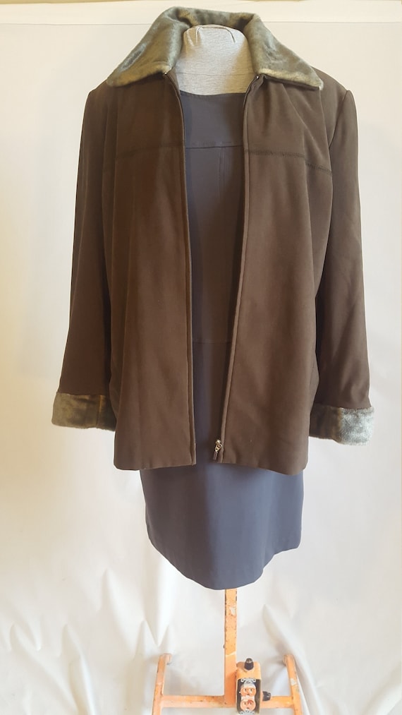 Pierre Cardin Women's Faux Suede Jacket, Sz 16, V… - image 2