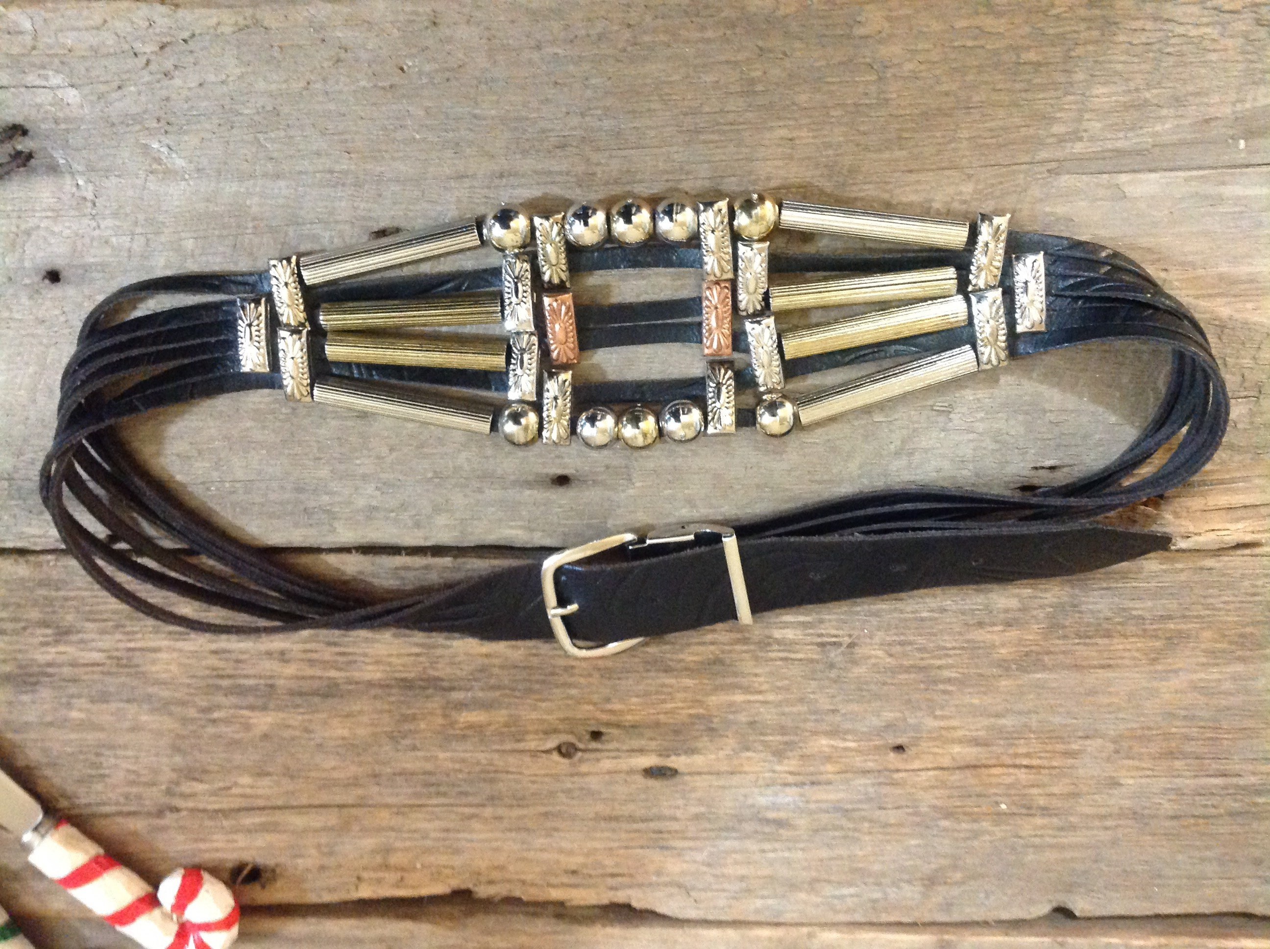 Vintage 80\'s Eelskin and Leather Avant Garde Belt 80s Avant Garde Belt - Etsy main image 3