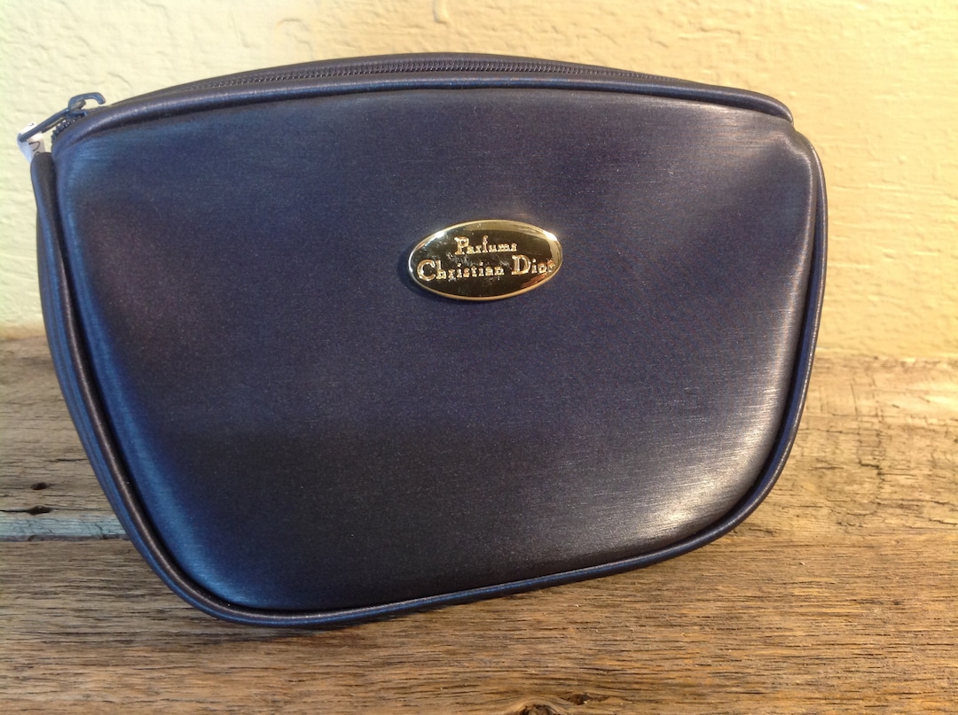 Toiletry Bag/christian DIOR Cosmetic Pouch/vintage/satin Etsy