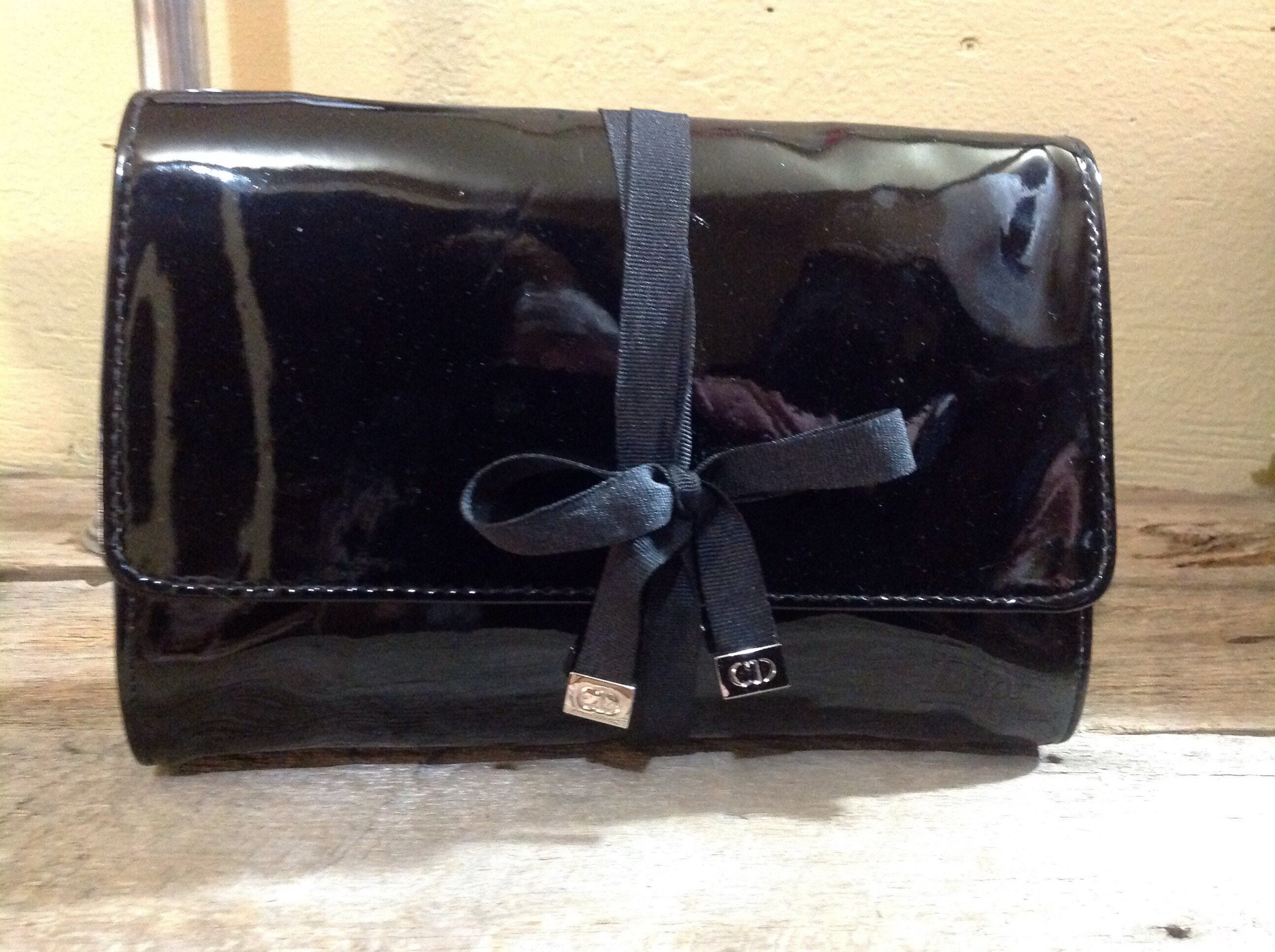 Dior black makeup bag shop