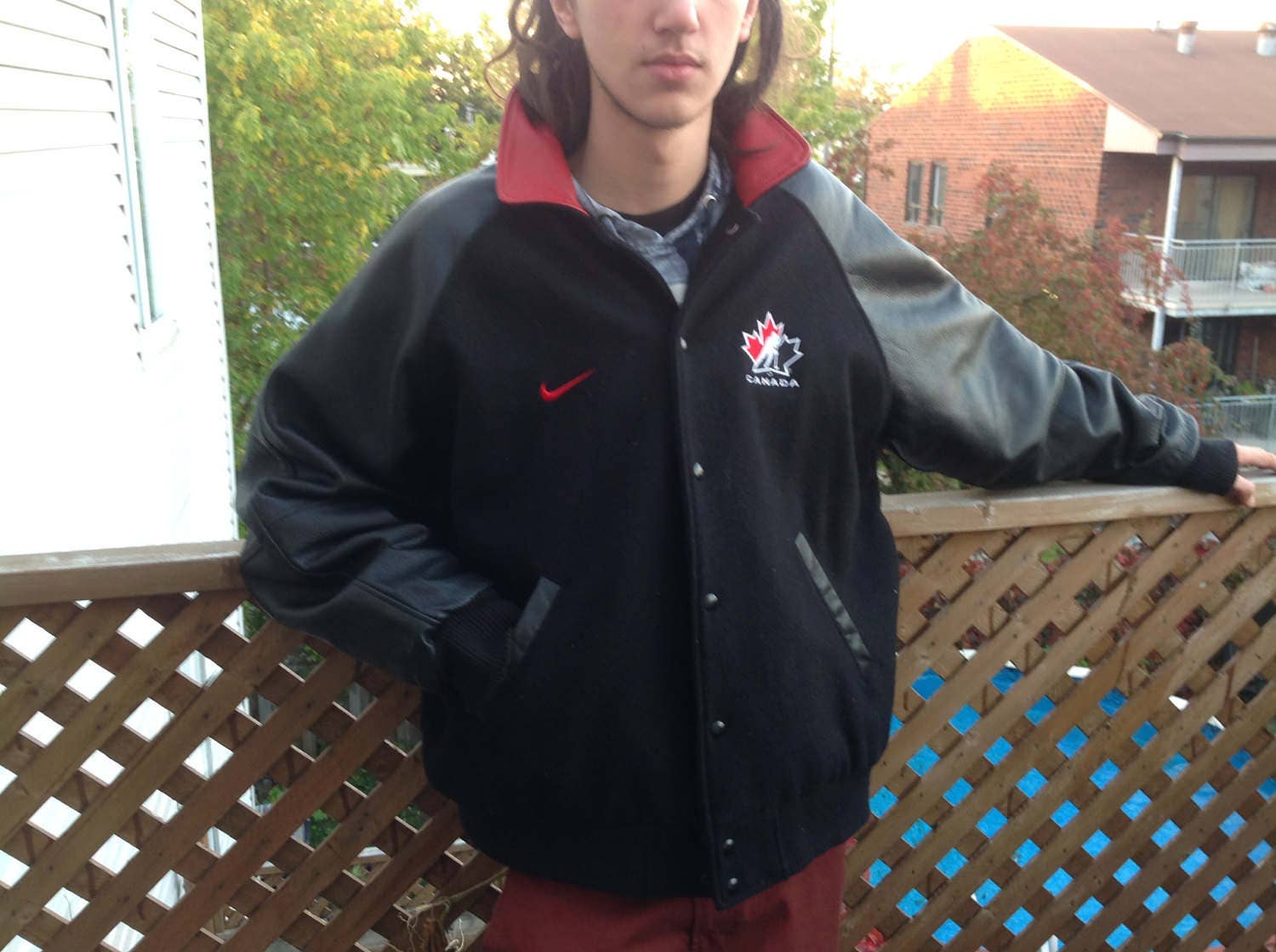 damp Presenter lån Vintage Official NIKE Hockey Team Canadabomber Jacket Size - Etsy