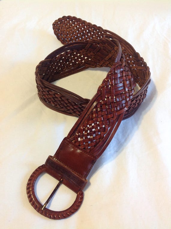 Ceinture Vintage Denise Denis - Taille 34 - Cuir Multicolore - Occasion