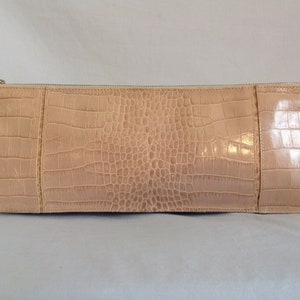 TOM KAY Übergroße Kosmetiktasche aus Kunstleder in Rosa mit Alligator-Muster