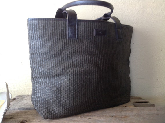 Handbag/Shopping bag in paper straw and cotton/by… - image 1
