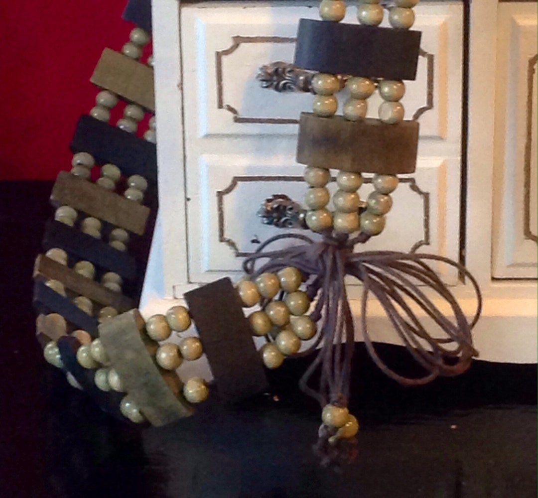80s Boho Belt Wood Bead Adjustable Vintage Vintage 1980 main image 3