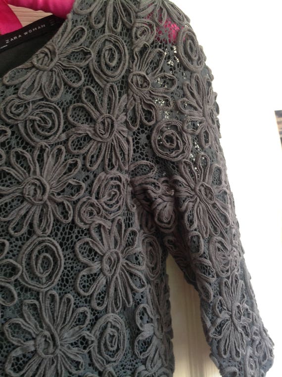 Robe courte pour femme ZARA en coton et dentelle … - image 4